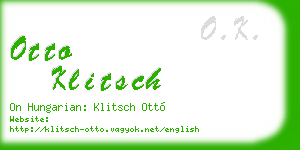 otto klitsch business card
